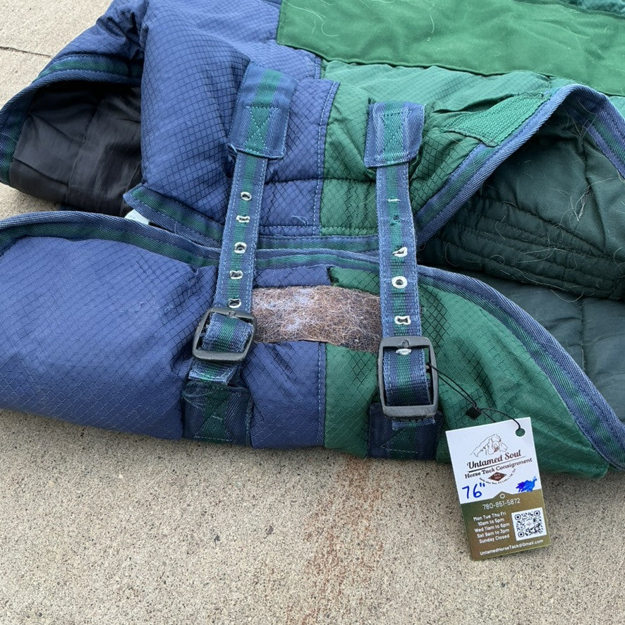 Winter Blanket 76" green/Blue