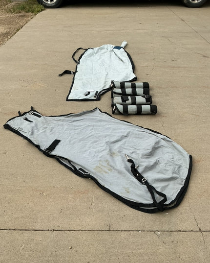 Set Stable Sheet Fleece & Stable grey Shipping Boots 