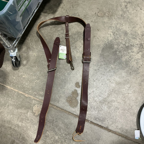 Western Back Cinch & Billets – Dark Leather, Handmade | Used