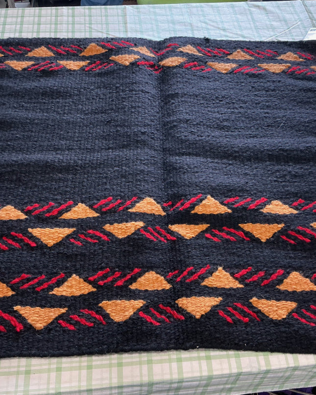 western Saddle  Blanket Black red 34-35"
