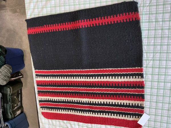 Western Saddle Pad – Red & Black, 34.5" x 35" | Used, Good