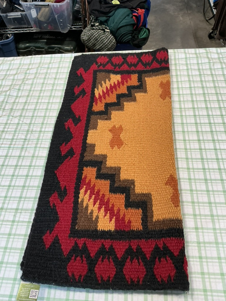 western saddle blanket brown black dark red 33.5x38 