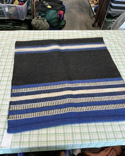 western saddle blanket blue/black 33x33 