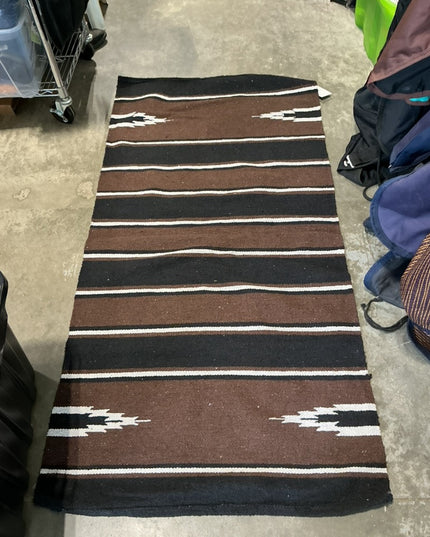 western saddle blanket dark brown / black 32x65 