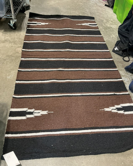 western saddle blanket dark brown / black 32x65 