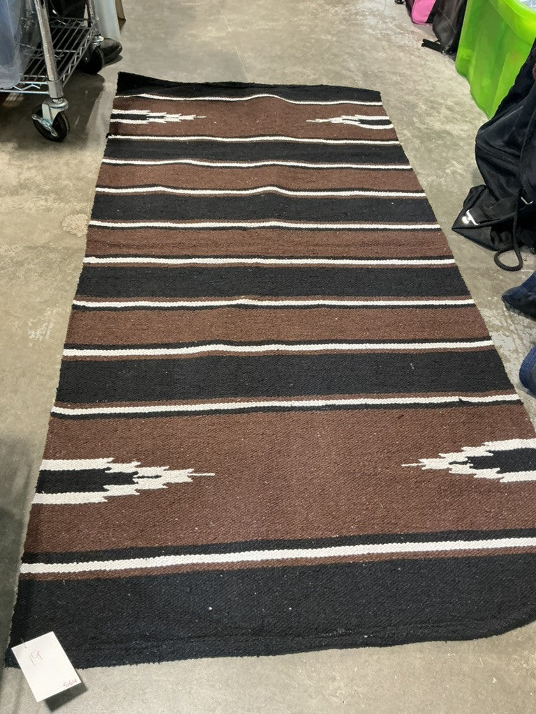 western saddle blanket dark brown / black 32x65 