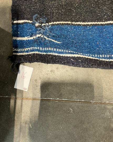 western saddle blanket blue/black 27x61