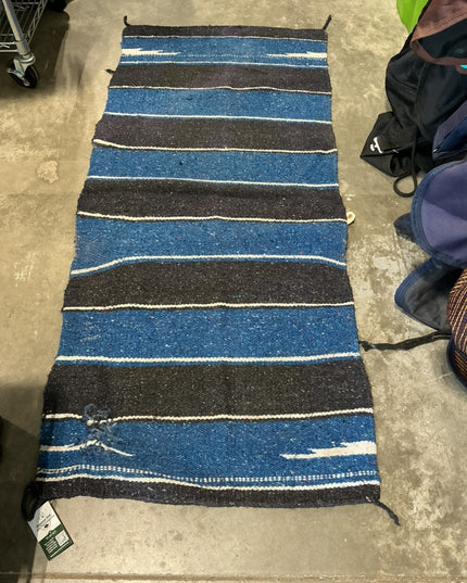 western saddle blanket blue/black 27x61