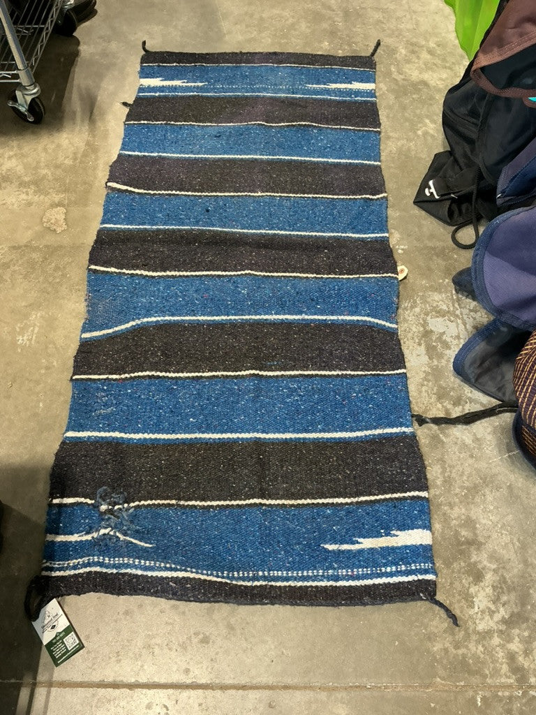 western saddle blanket blue/black 27x61