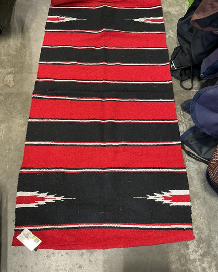western saddle blanket red black white 36x59.5 