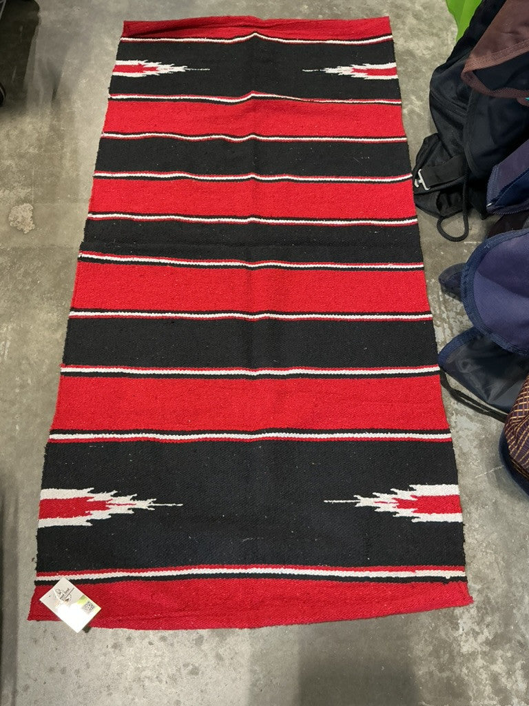 western saddle blanket red black white 36x59.5 