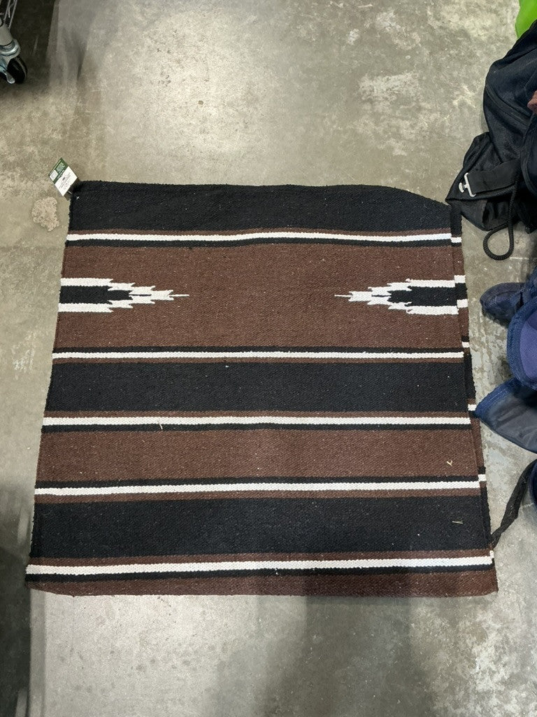 western saddle blanket dark brown / black 32x65 