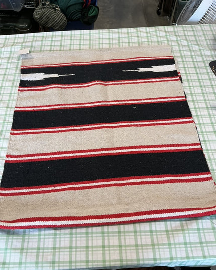 western saddle blanket red/black/tan 28x61.5 