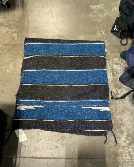 western saddle blanket blue/black 27x61
