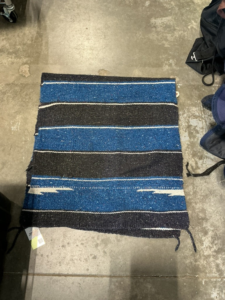 western saddle blanket blue/black 27x61
