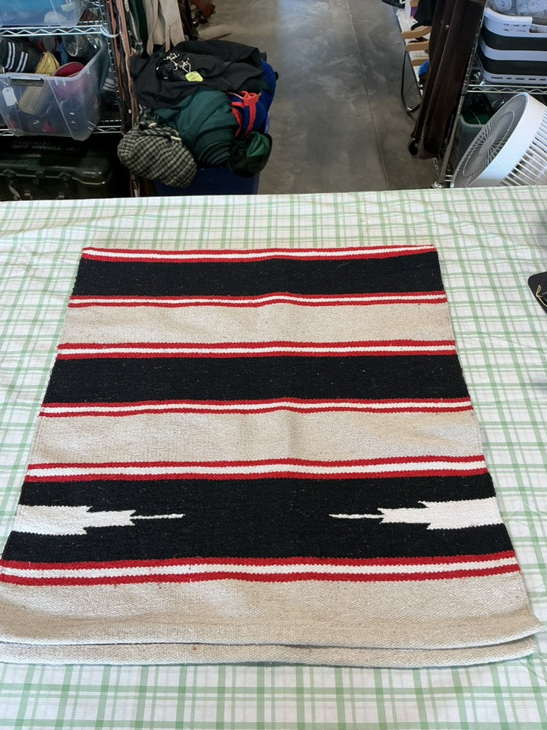 western saddle blanket red/black/tan 28x61.5 