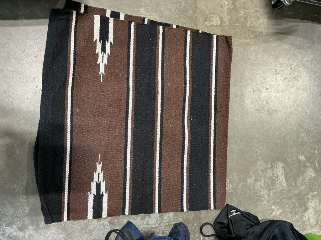 western saddle blanket dark brown / black 32x65 