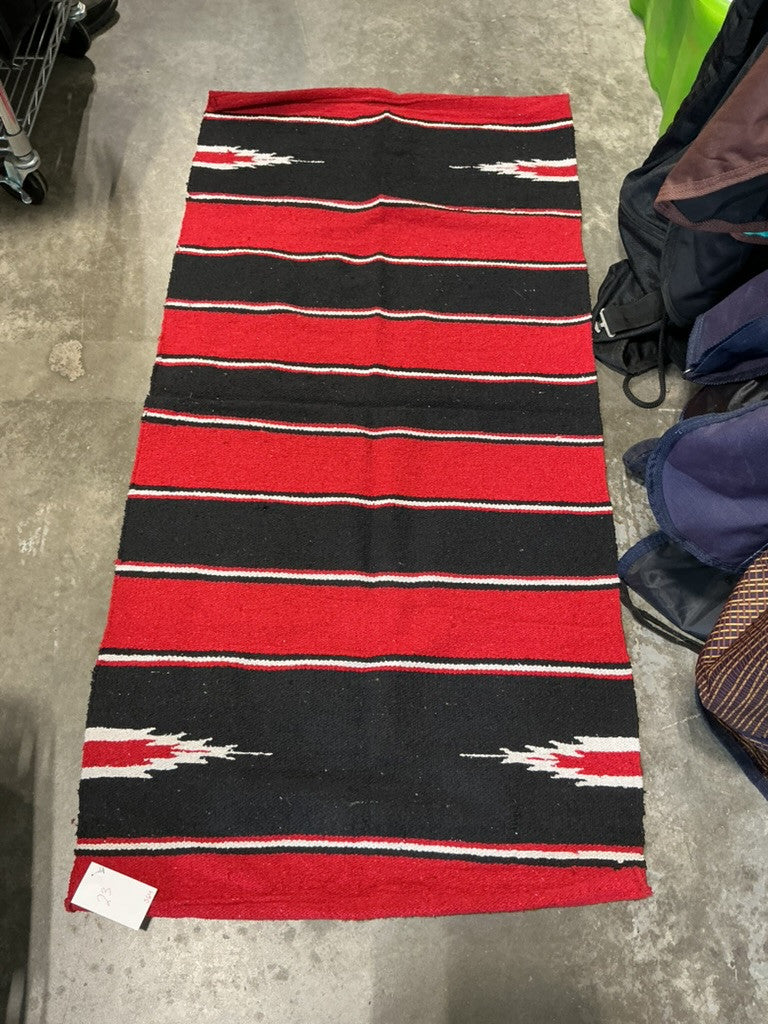 western saddle blanket red black white 36x59.5 