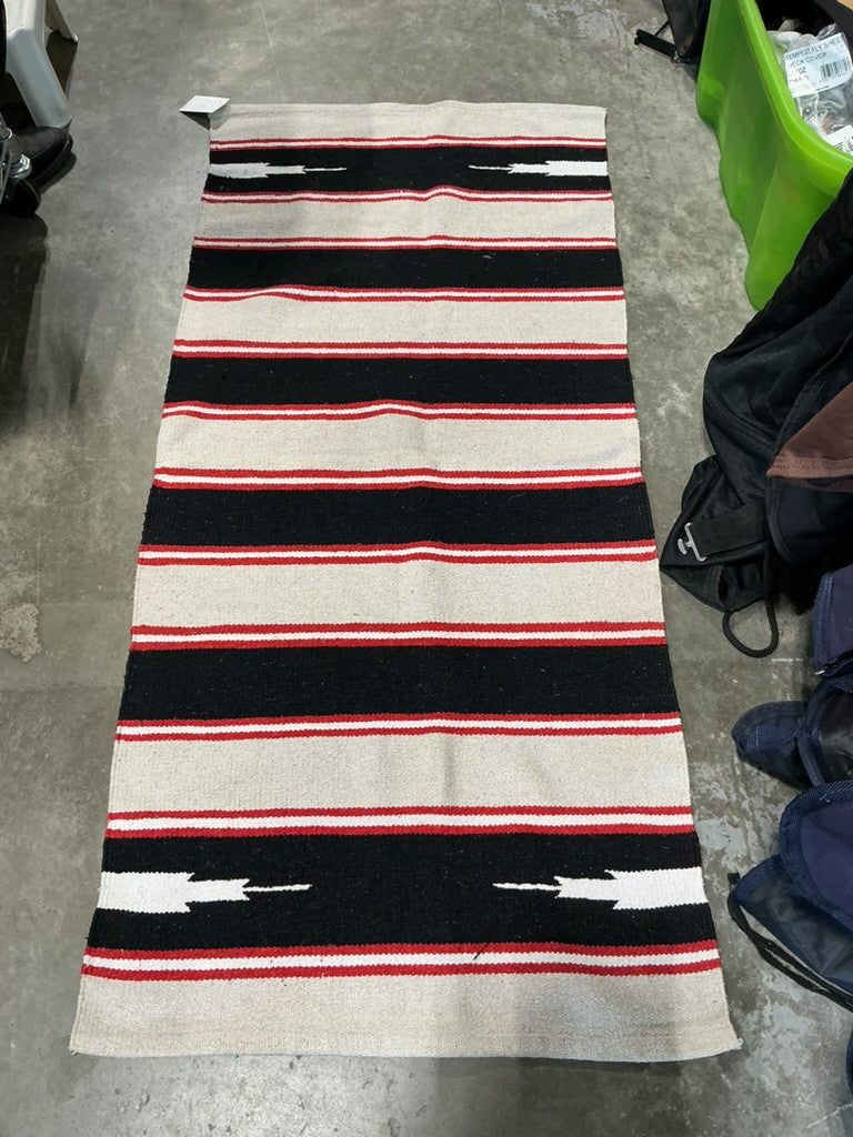 western saddle blanket red/black/tan 28x61.5 