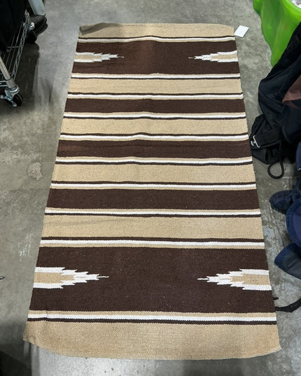 western saddle blanket brown tan 32x62.5 