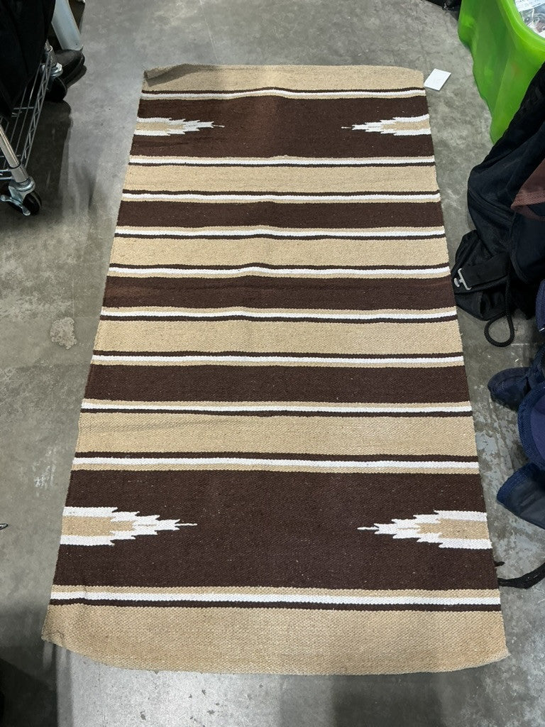 western saddle blanket brown tan 32x62.5 