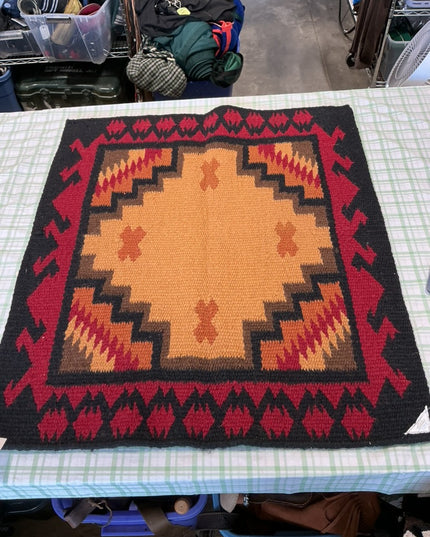 western saddle blanket brown black dark red 33.5x38 