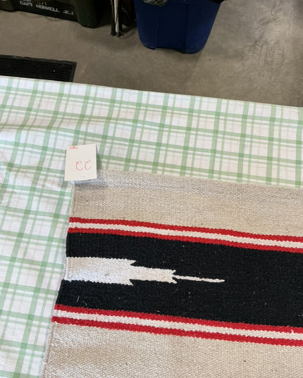 western saddle blanket red/black/tan 28x61.5 