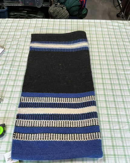 western saddle blanket blue/black 33x33 
