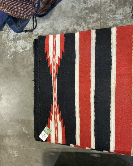 western saddle blanket dark orange black 28x60