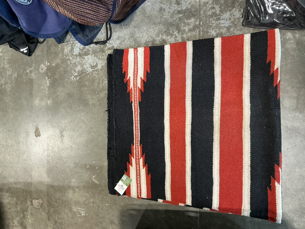 western saddle blanket dark orange black 28x60