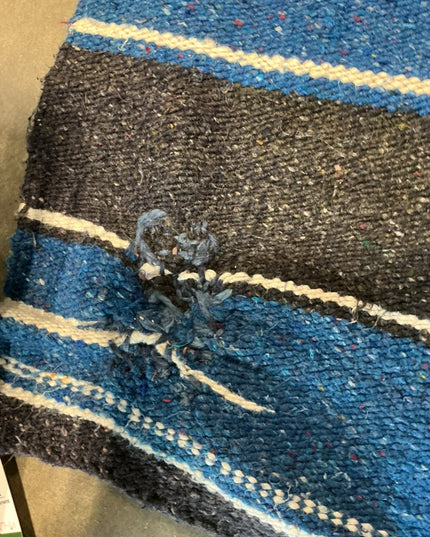 western saddle blanket blue/black 27x61