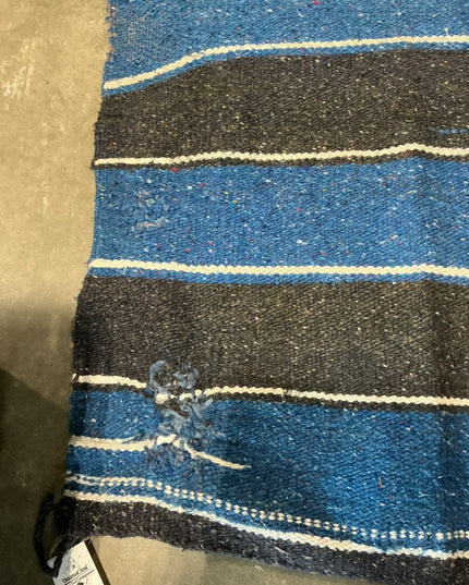 western saddle blanket blue/black 27x61