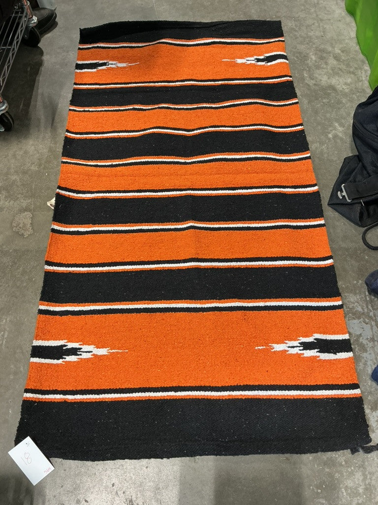 western saddle blanket orange/black 30x58.5