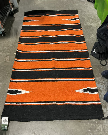 western saddle blanket orange/black 30x58.5
