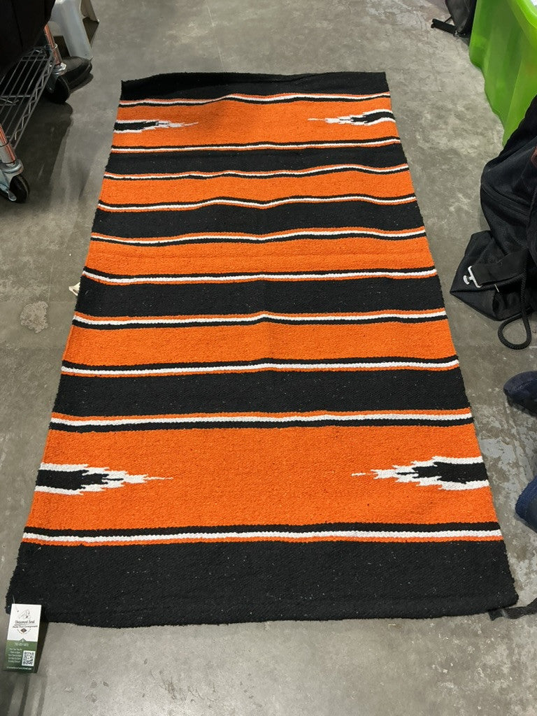 western saddle blanket orange/black 30x58.5