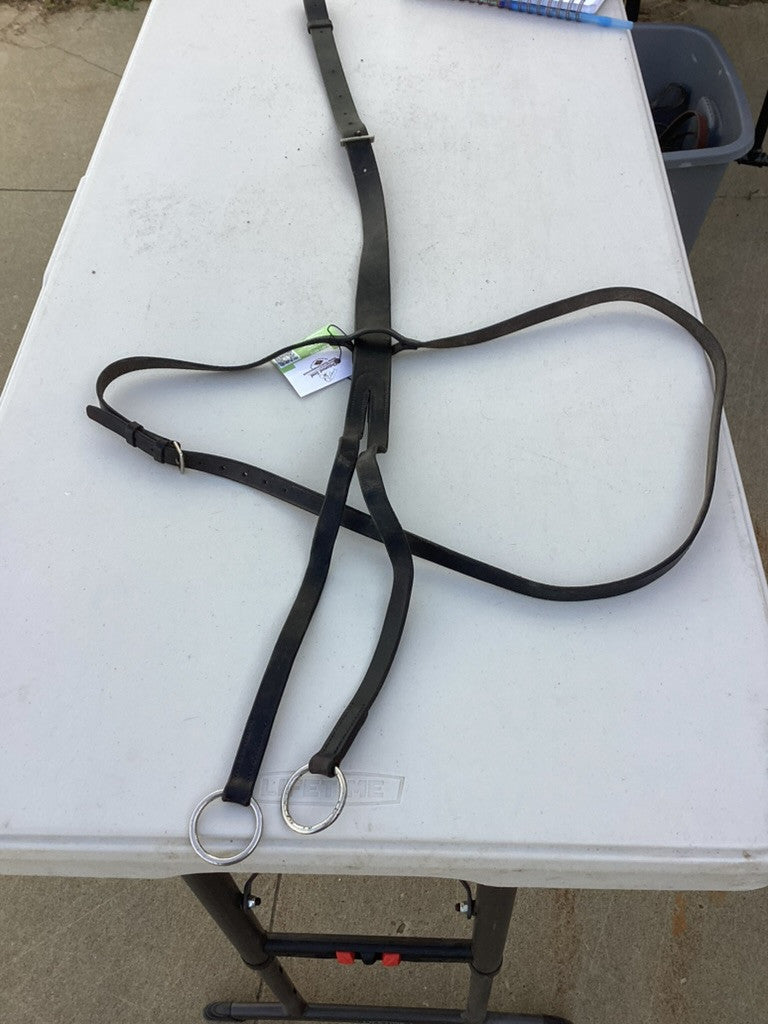 martingale black leather 