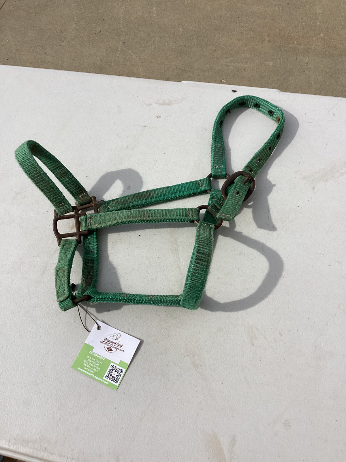 halter nylon green yealing pony 