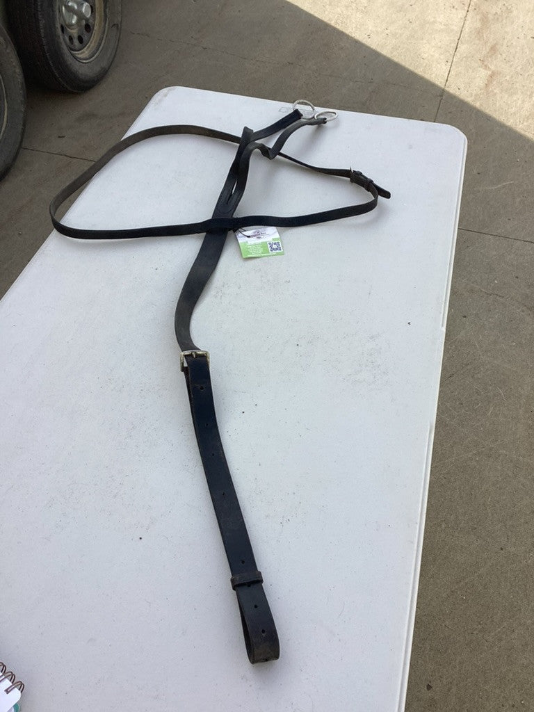 martingale black leather 