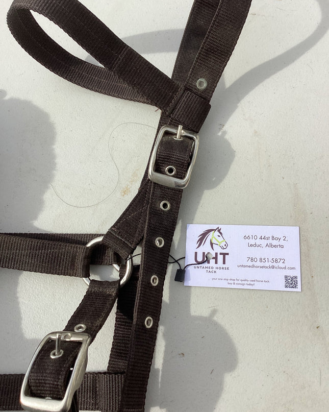 sirsingle halter nylon large black fleece nose band 