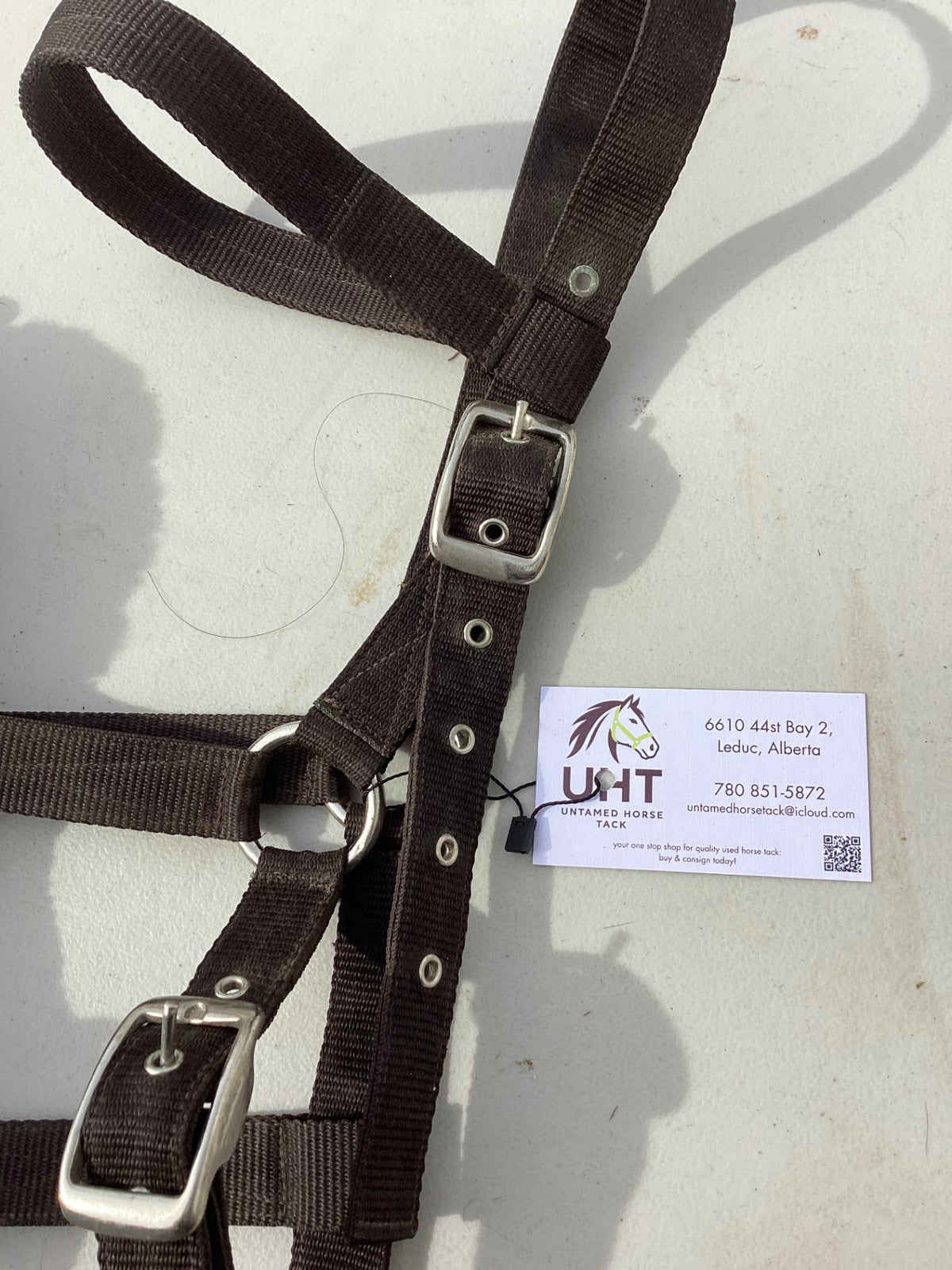 sirsingle halter nylon large black fleece nose band 