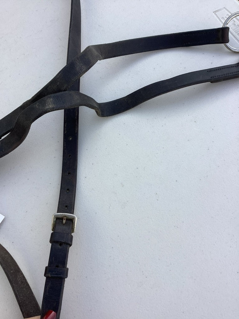 martingale black leather 