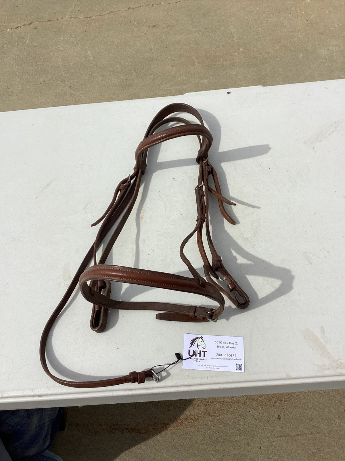 english bridle brown leather 