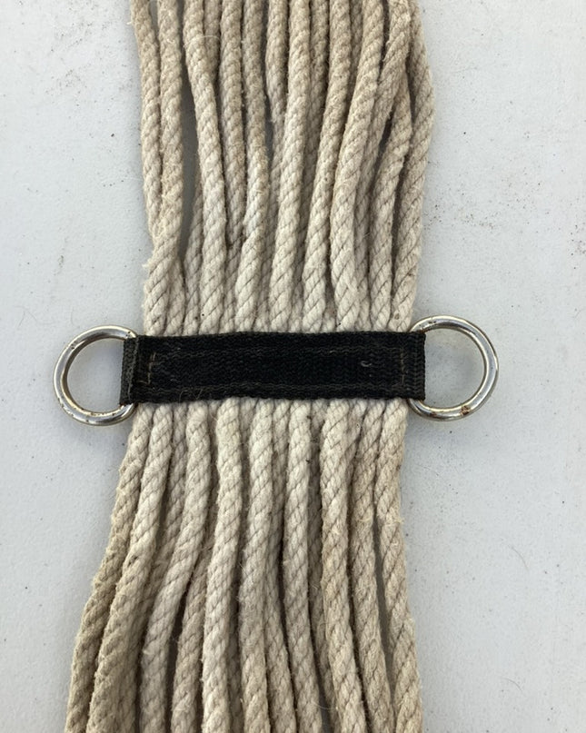western rope cinch 29" white 
