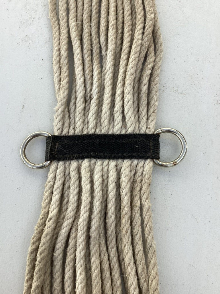 western rope cinch 29" white 
