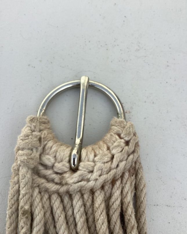 western rope cinch 29" white 