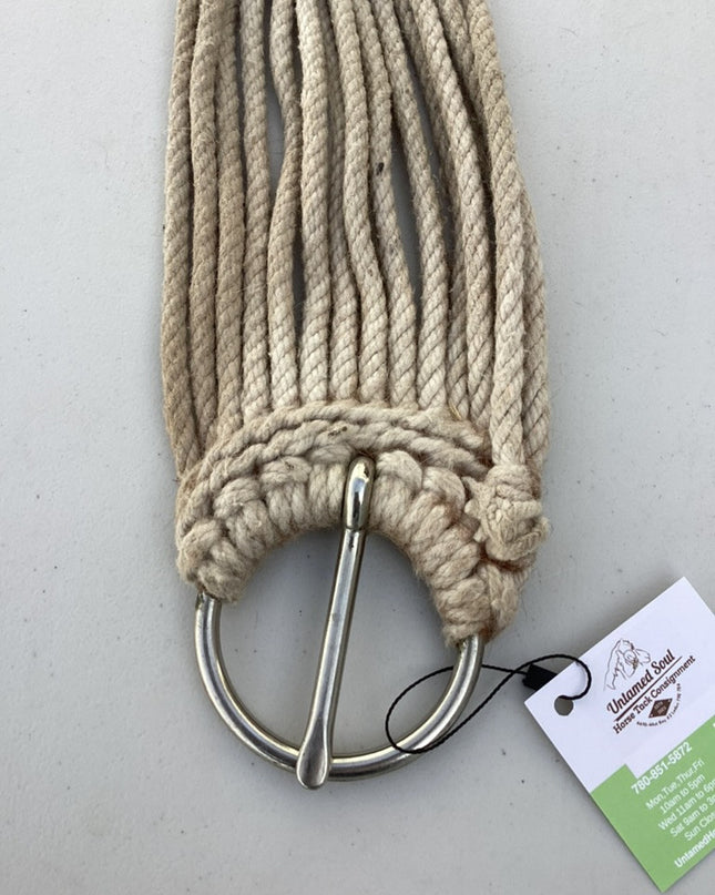 western rope cinch 29" white 
