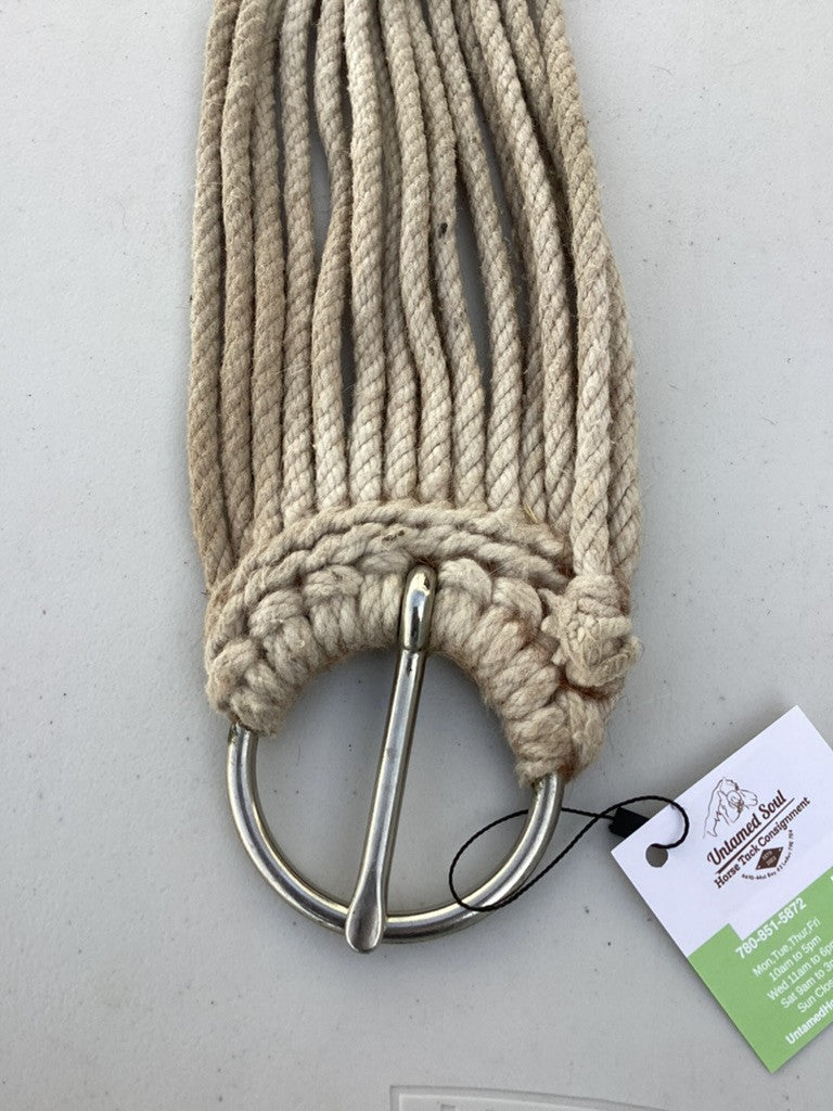 western rope cinch 29" white 