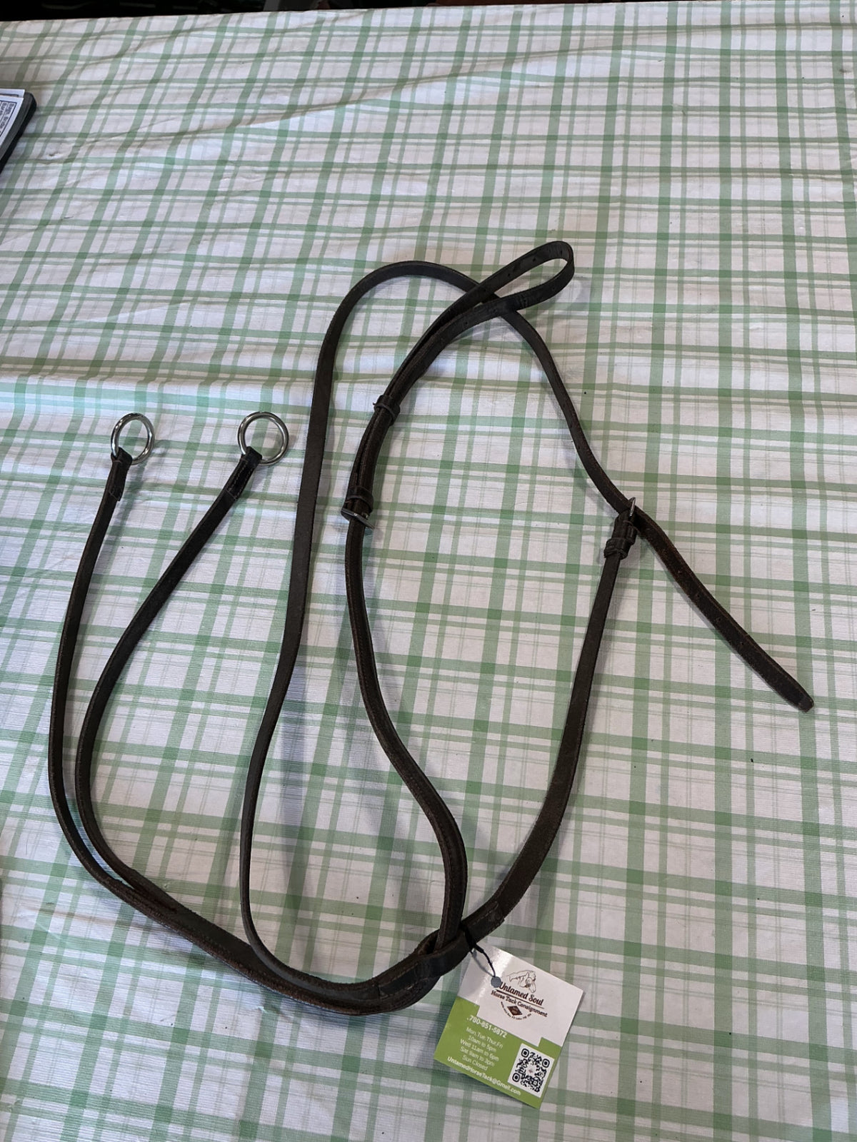 dark brown martingale leather 