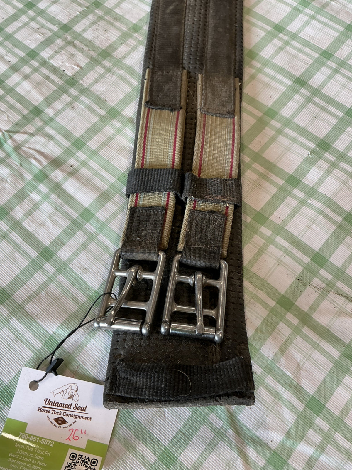 english drassage girth black neoprint 