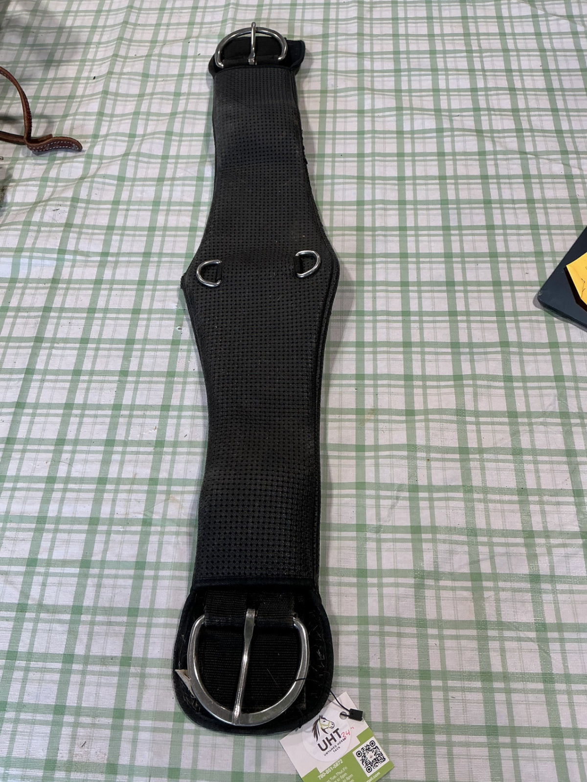 english dressage girth 34" black neoprint 